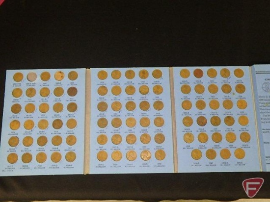 Near complete set of 1909-1940 Lincoln Pennies in Whitman holder: