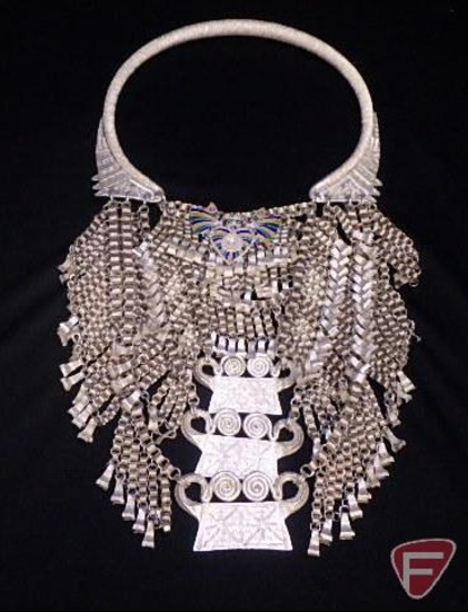 Hmong torque Silver bullion lock necklace/ceremonial wedding necklace (45.790 ozt)