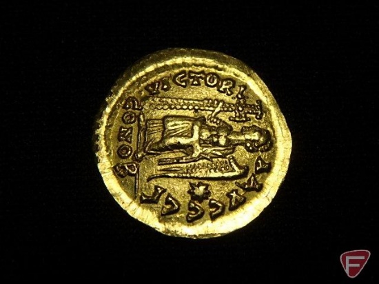 Ancient Byzantine Empire 18k yellow Gold Coin, VF or better (4.5 g)