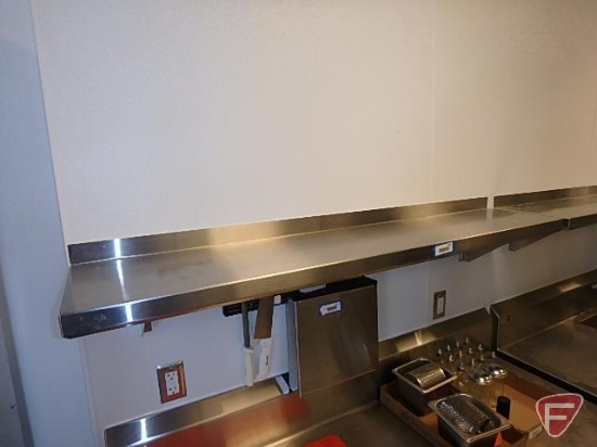 Wall mounted stainless steel shelf, 60"x12"