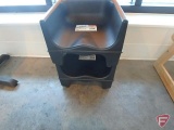 (2) poly black booster seats