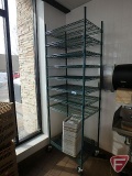 Metro rack style coated shelving unit: (10) 21