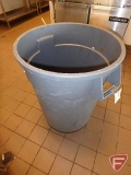 Carlisle poly waste bin on casters