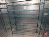 Metro rack style coated shelving unit: (6) 60