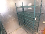 Metro rack style coated shelving unit: (7) 48