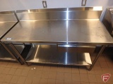 Stainless steel table with under shelf and full size pan drawer, 60
