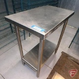 Stainless steel table with under shelf, 18