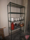 Metro rack style coated shelving unit: (4) 87