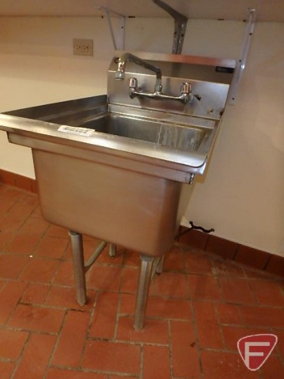 Ironwork stainless steel bar sink with 10" backsplash