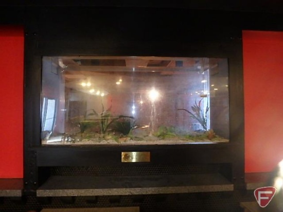 Glass fish aquarium, 59-1/2"x20"x28"H
