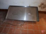Angled stainless steel shelf with drip hose, 42