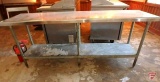 Stainless steel table, 84