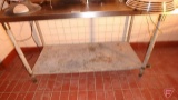 Stainless steel table with under shelf, 60