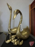 Brass swans, 8 pcs