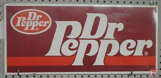 Dr. Pepper metal advertising sign, "Dr. Pepper"