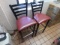 (2) bar stool chairs, vinyl upholstered 29