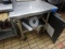 Stainless steel table with under shelf on casters, 36
