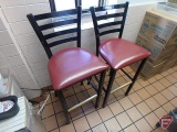 (2) bar stool chairs, vinyl upholstered 29