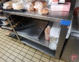 Stainless steel table on casters, 44-1/2
