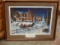 Framed and matted print, Home for the Holidays by Jim Hansel, 20inHx25.5inW