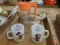 Oven Proof Disney's Mickey and Minnie matching cups, covered donkey dish, salt and peppers,