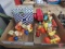 Fisher Price wood pull behind toys-Jalopy and Queen Buzzy Bee, pull behind wood duck family,