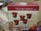 5pc Red Votive Holder Set, Shimmer Wine Set, clear glass decanters, stemware, covered candy dish,