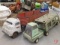 Tonka semi truck with toy car hauler and Structo Toys semi truck and toy Steel Cargo Company trailer