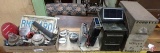 Automotive parts, AM Radio, Kraco Power Booster, tachometer, gas caps, lights,