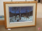 Framed and matted print, Old Three Legs by Les C Kouba, 689/3000, 27inHx33inW