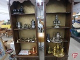 Metal tea and cordial sets and other decorative brass /metal pieces.