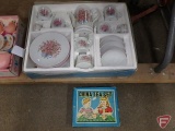 Reutter Porzellan West Germany child's tea set and child's China Tea Set. Both sets.