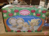 Apple Dumpling tea set, Winnie the Pooh tea set, Snow White tea set, and