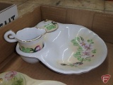 (3) cream/sugar set in tray sets. One is Nippon. Contents of 2 boxes