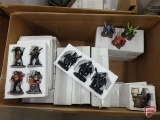 (6) Skeleton rock bank figurine 4piece sets, (7) dragon rock band figurines 3piece sets,