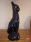 Van Briggle glaze pottery cat, 15 in high, signed
