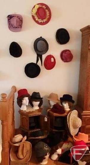 Assortment of hats (over 30)