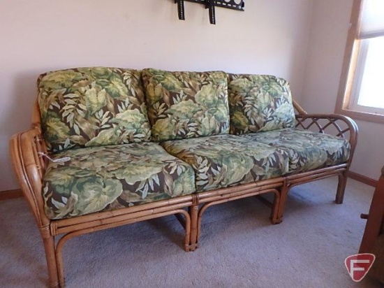 Wicker-like couch/sofa, 74 in long
