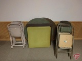 Card tables (4) and assorted chairs (12)