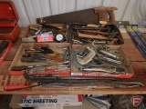 Vise grips, c clamps, wrenches, saws, hammers, screwdrivers, pry bars, dipstick heater,