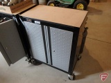 Gladiator Cadet rolling metal cabinet, 35inH. Cabinet and inside contents.