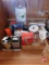 Grater, glass measuring cups, containers, meat slicer, cookie press, wine bottle opener