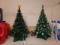 (2) lighted ceramic Christmas trees