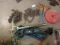 (2) barrel pumps, (2) chain binders, barrel lid, and (2) chains