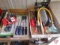 Cen-tech digital multimeter, (2) Pittsburgh 6pc screwdriver sets, wire brushes, scissors, and