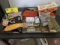Locking pliers, measuring sticks, light bulbs, flash light, 100' measuring tape, rodent poison,
