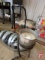 Sand blaster, (2) bags of sand granules, and 2/4 wheel convertible cart