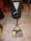 115v halogen light, 115v light on stand, and Jack-Lift ratcheting cable and hook 2000lb capacity
