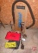 Grip shop/mechanics stool, bottle jack, (2) homemade jack stands, mechanics creeper,