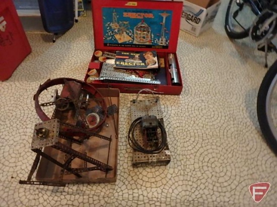 No. 10-1/2 amusement park erector set: motor, case, The New Erector How to make 'em book,